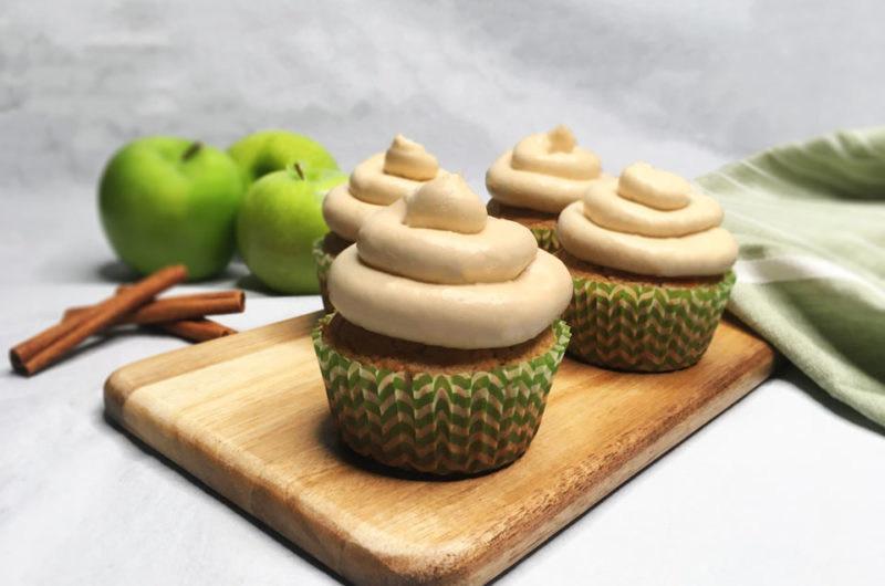 Cinnamon Apple Filled Cupcakes