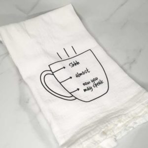 Morning Coffee Cup Flour Sack Towel