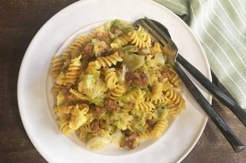 Pasta with Sausage and Cabbage